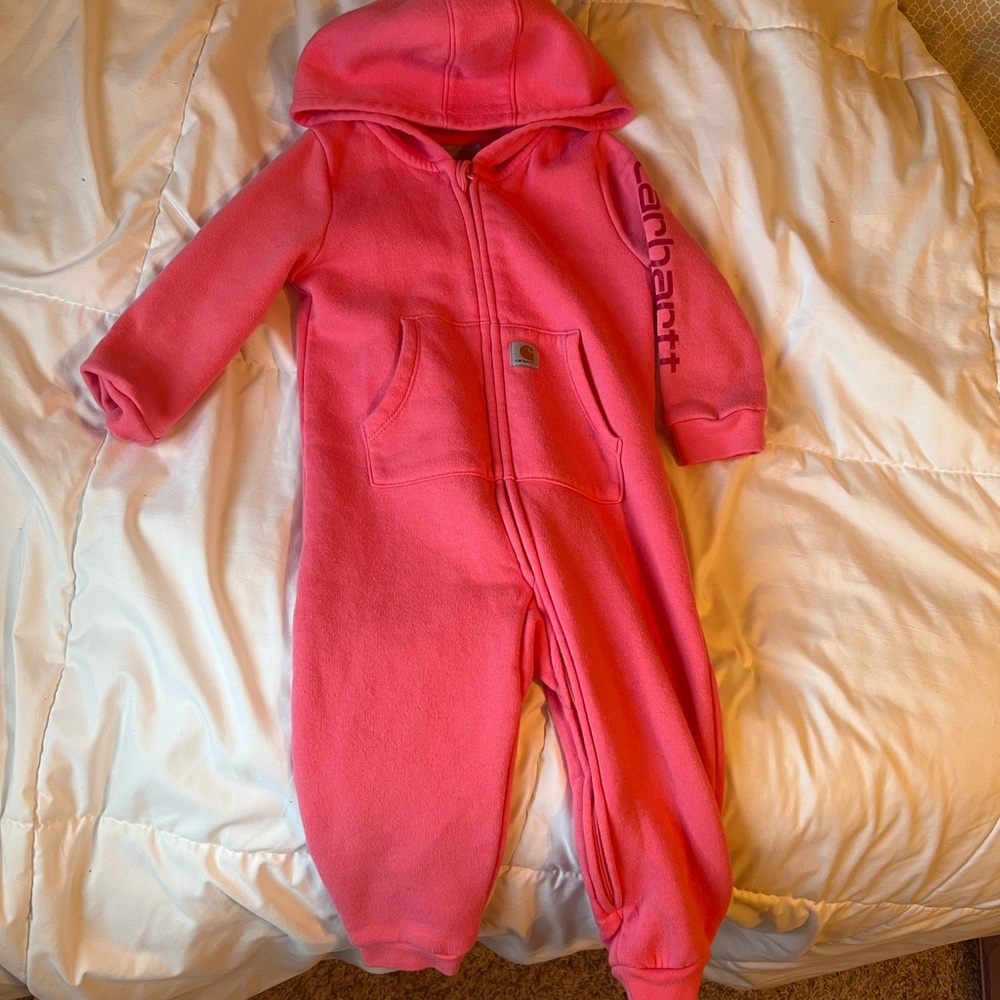 18m EUC carhartt sweatshirt coverall for girl